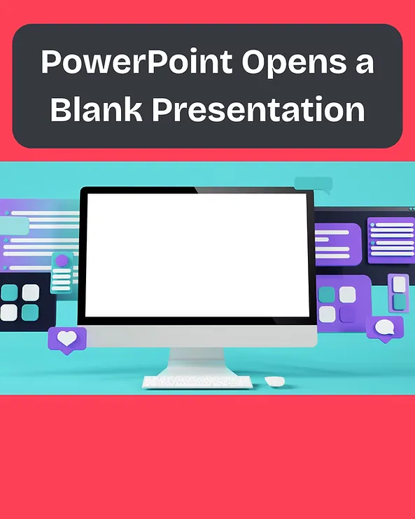 PowerPoint blank presentation troubleshooting on a laptop