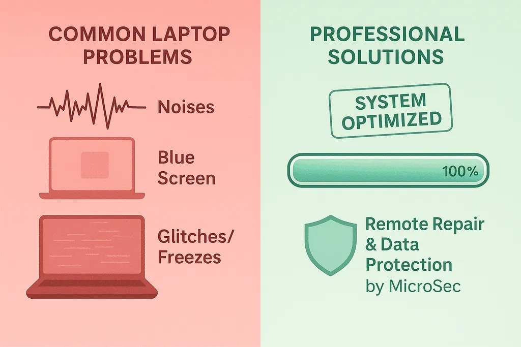 Laptop troubleshooting and technical support